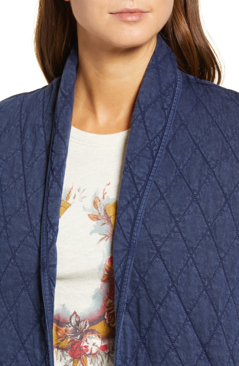 Lucky Brand Quilted Long Jacket, Alternate, color,