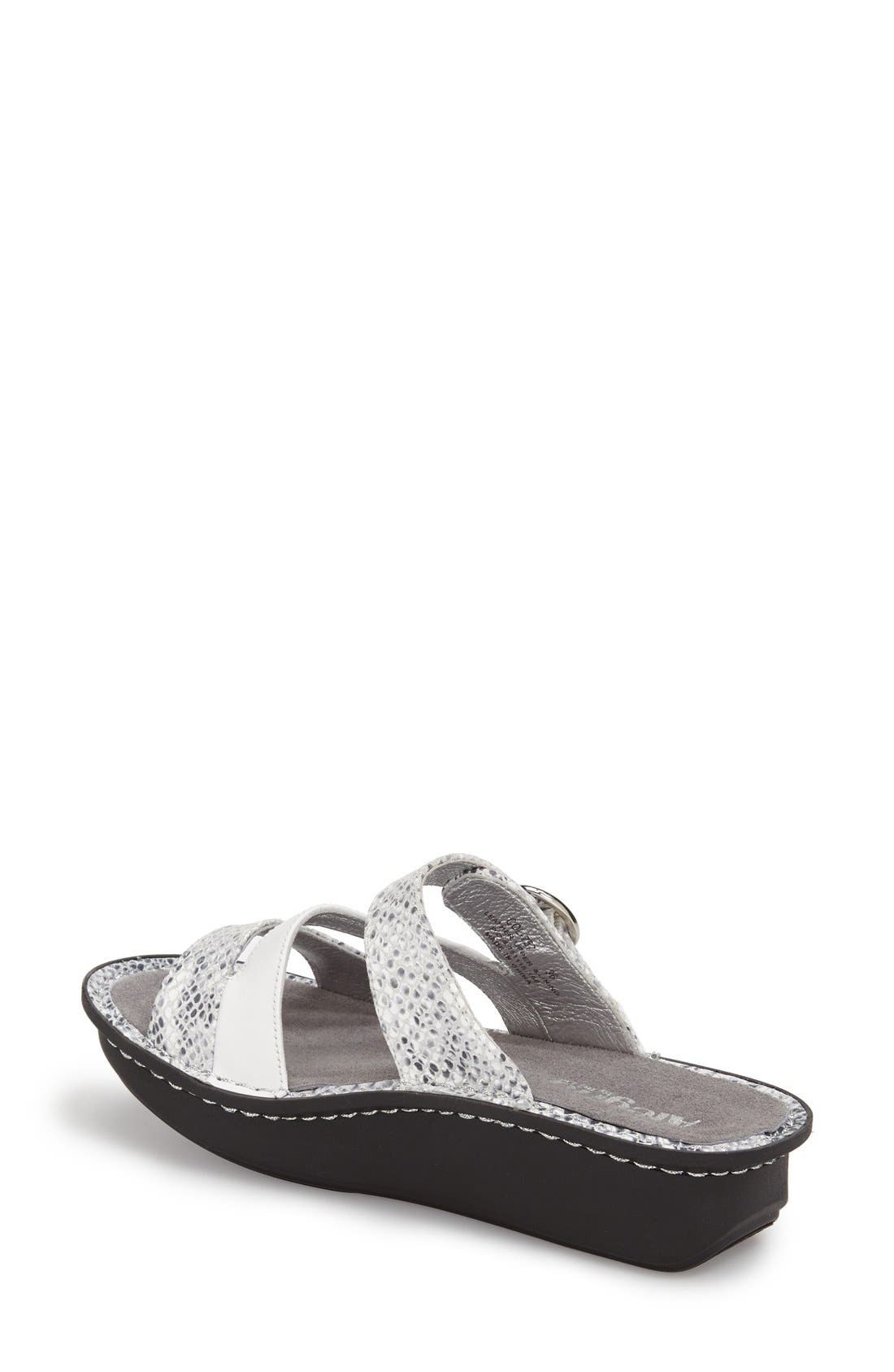 Alegria 'Colette' Platform Sandal, Alternate, color, POSH SILVER LEATHER