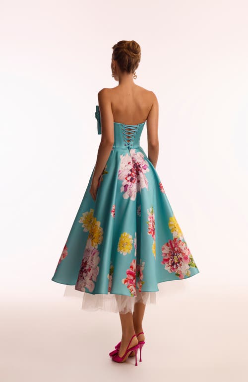 Milla Playful Floral Midi Dress With Bow In Multi