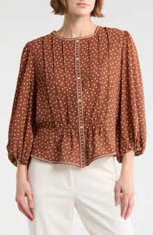MAX STUDIO Bubble Sleeve Top