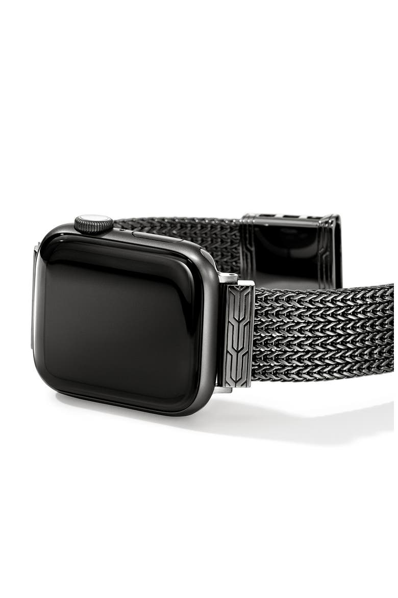 Smart Watch Strap, 18mm, Alternate, color, DARK SILVER