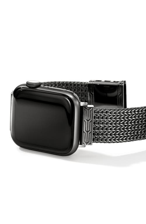John Hardy Smart Watch Strap, 18mm In Dark Silver