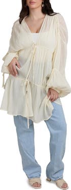SAACHI Ruffle Tie Front Top