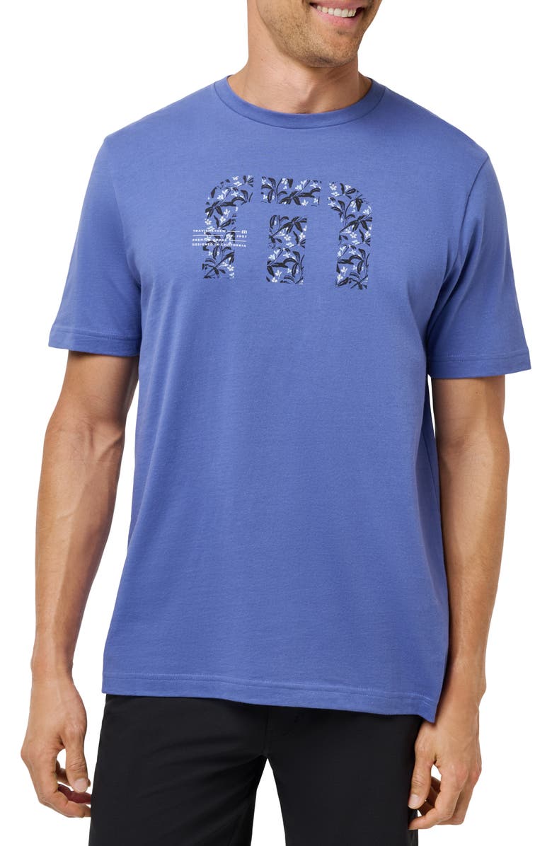 TravisMathew No Looking Back Logo Graphic T-Shirt, Main, color, Marlin