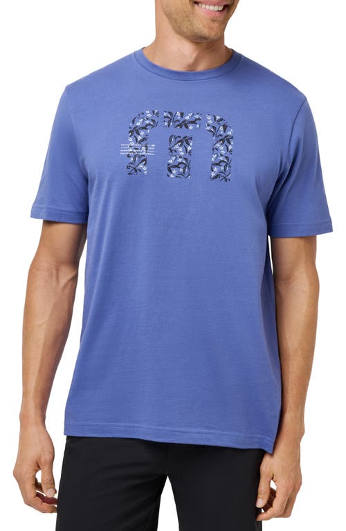 Travismathew No Looking Back Logo Graphic T-shirt In Blue