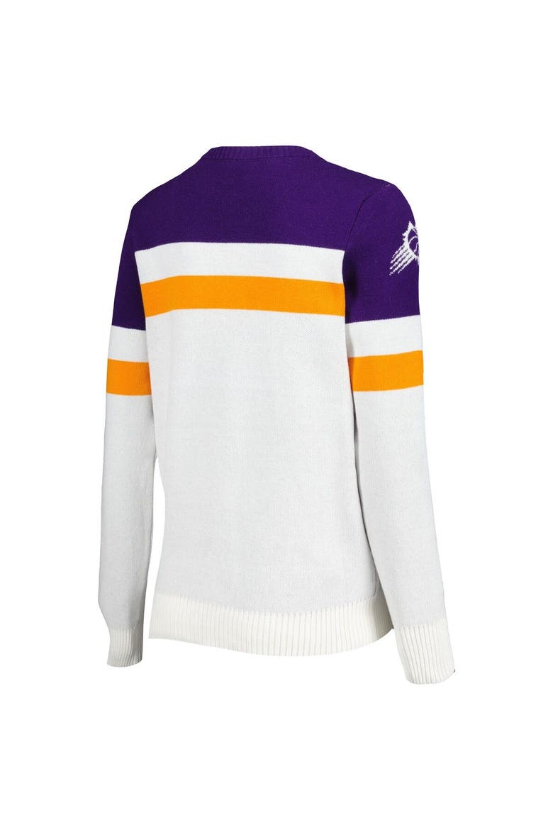 Women's Lusso Purple/Cream Phoenix Suns Dominique Pullover Sweater, Alternate, color, Purple