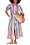 Alexa Stripe Linen Shirtdress
