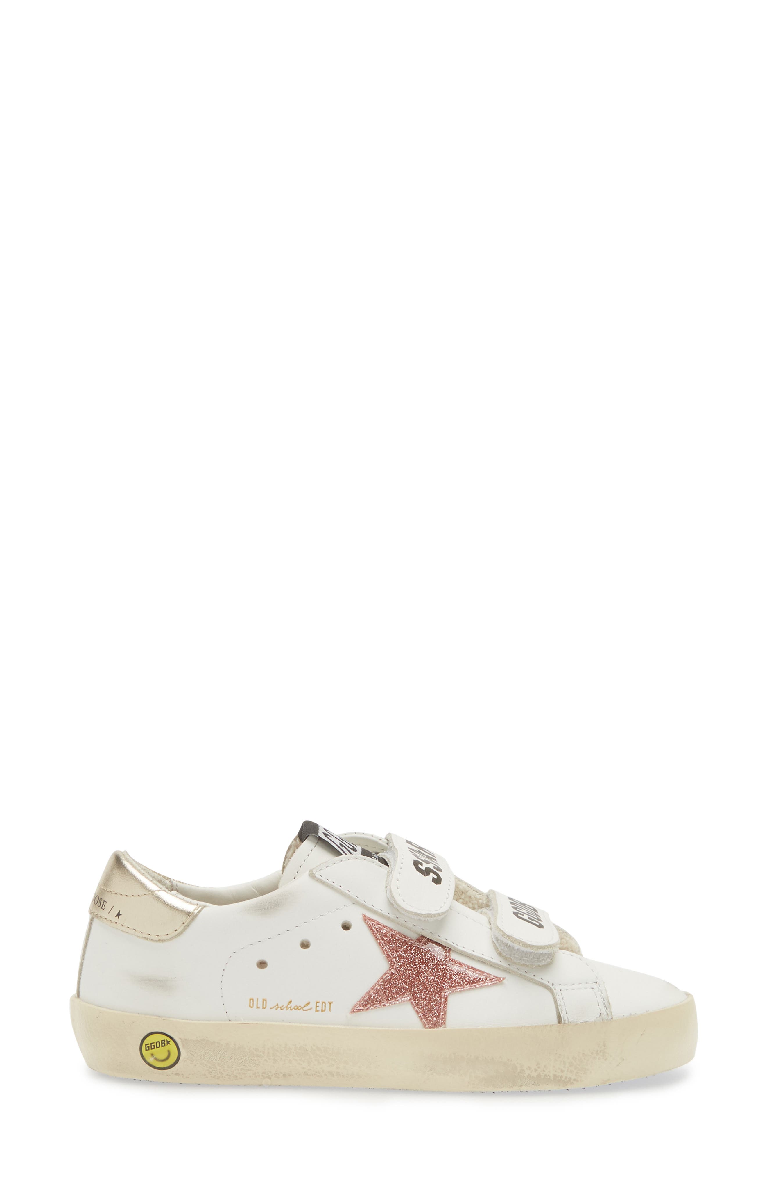 Kids' Old School Low Top Sneaker, Alternate, color, WHITE/ PEACH/ PLATINUM