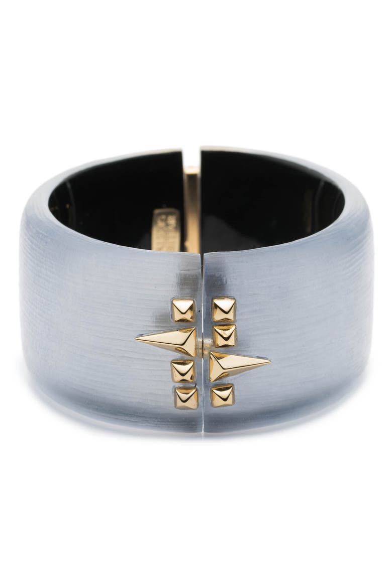 Golden Studded Hinge Bracelet, Main, color, STEEL BLUE