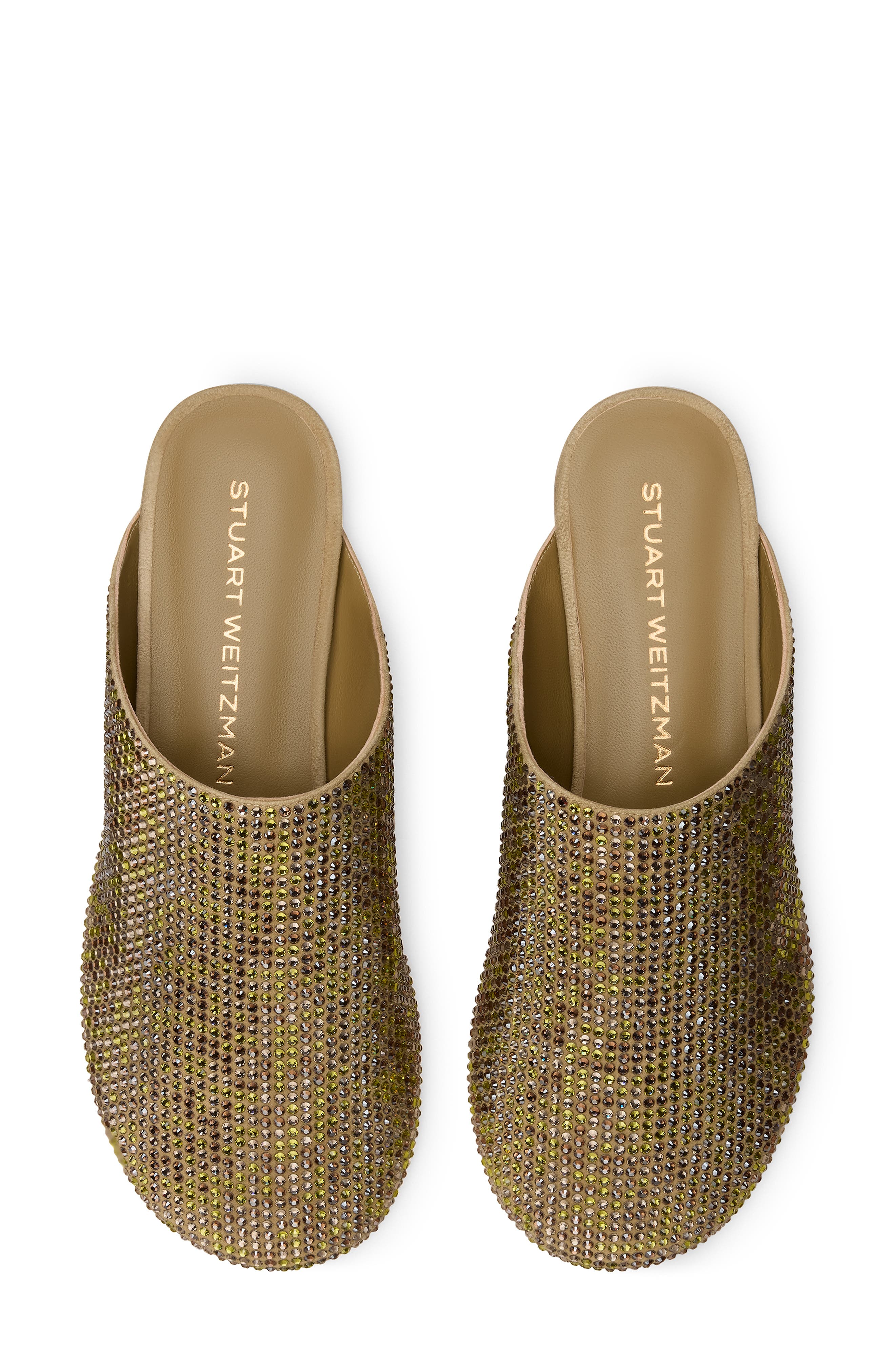 Talia Shine Mule, Alternate, color, GOLDEN OLIVE