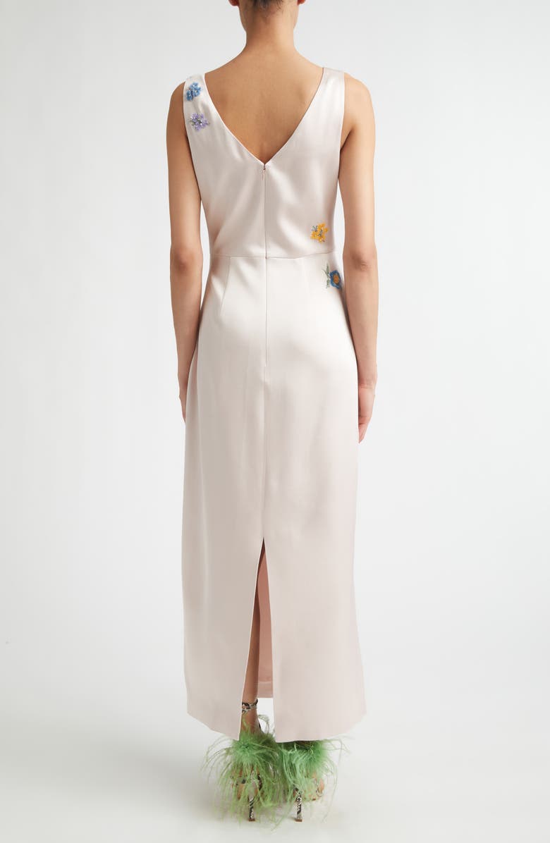 Erdem Sequin Flower Satin Cady Cocktail Dress, Alternate, color, 