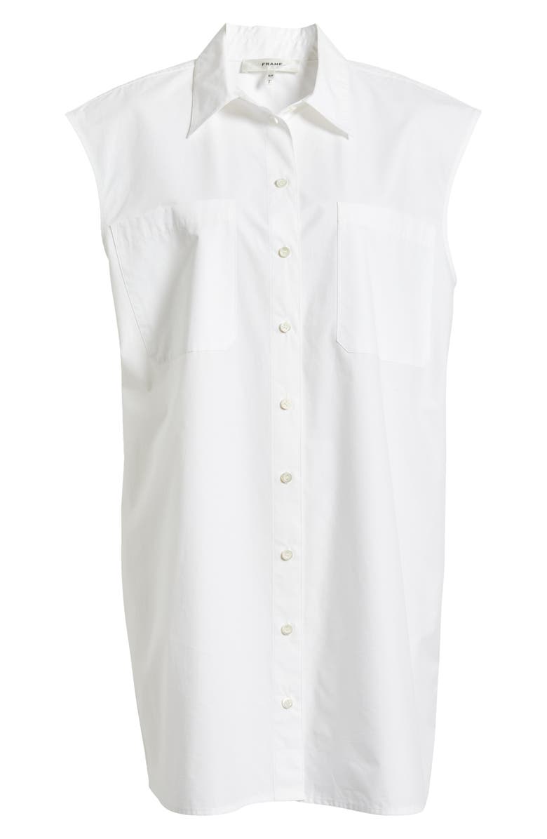 FRAME The Poplin Shirtdress, Alternate, color, White