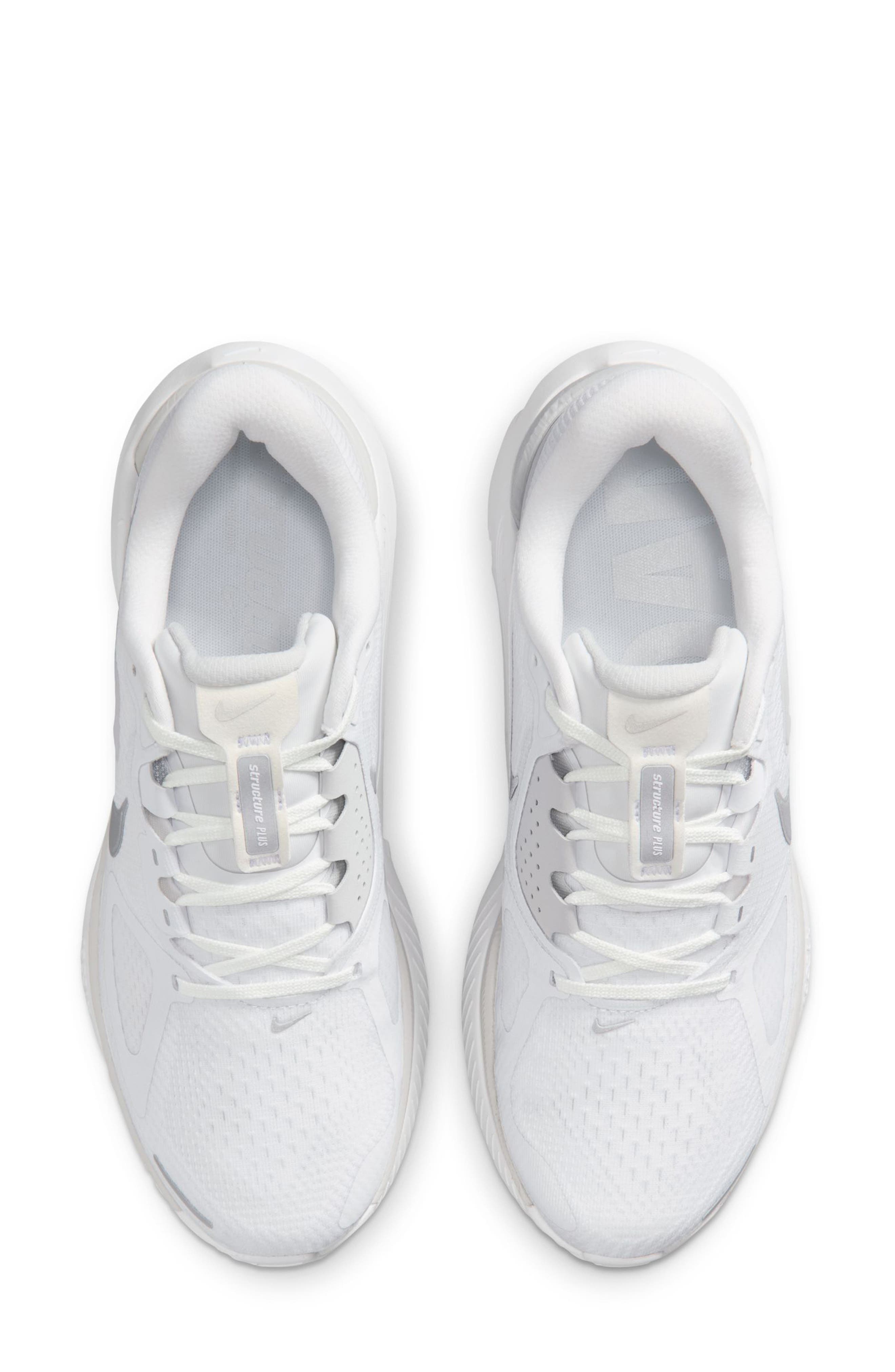 Nike Structure Plus Running Shoe, Alternate, color, 100 White/M Silv