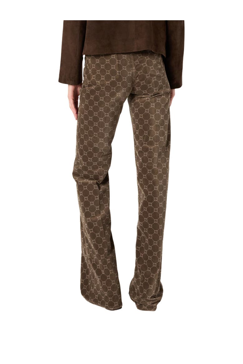 Anna Flared Monogram Jeans, Alternate, color, Coffee