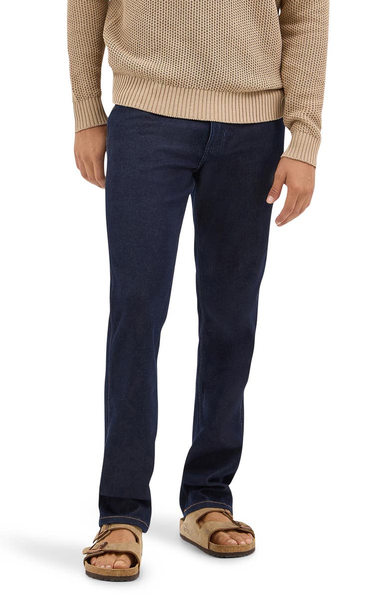 Wrangler Greensboro Straight Leg Stretch Jeans, Main, color, Moonlight Rinse