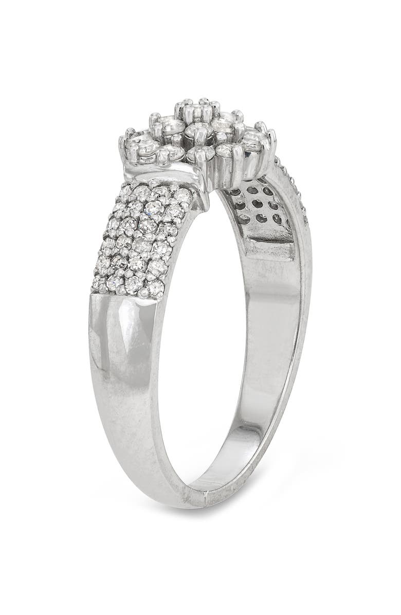 FZN Sterling Silver Diamond Bridal Ring - 0.525Ct., Alternate, color, 