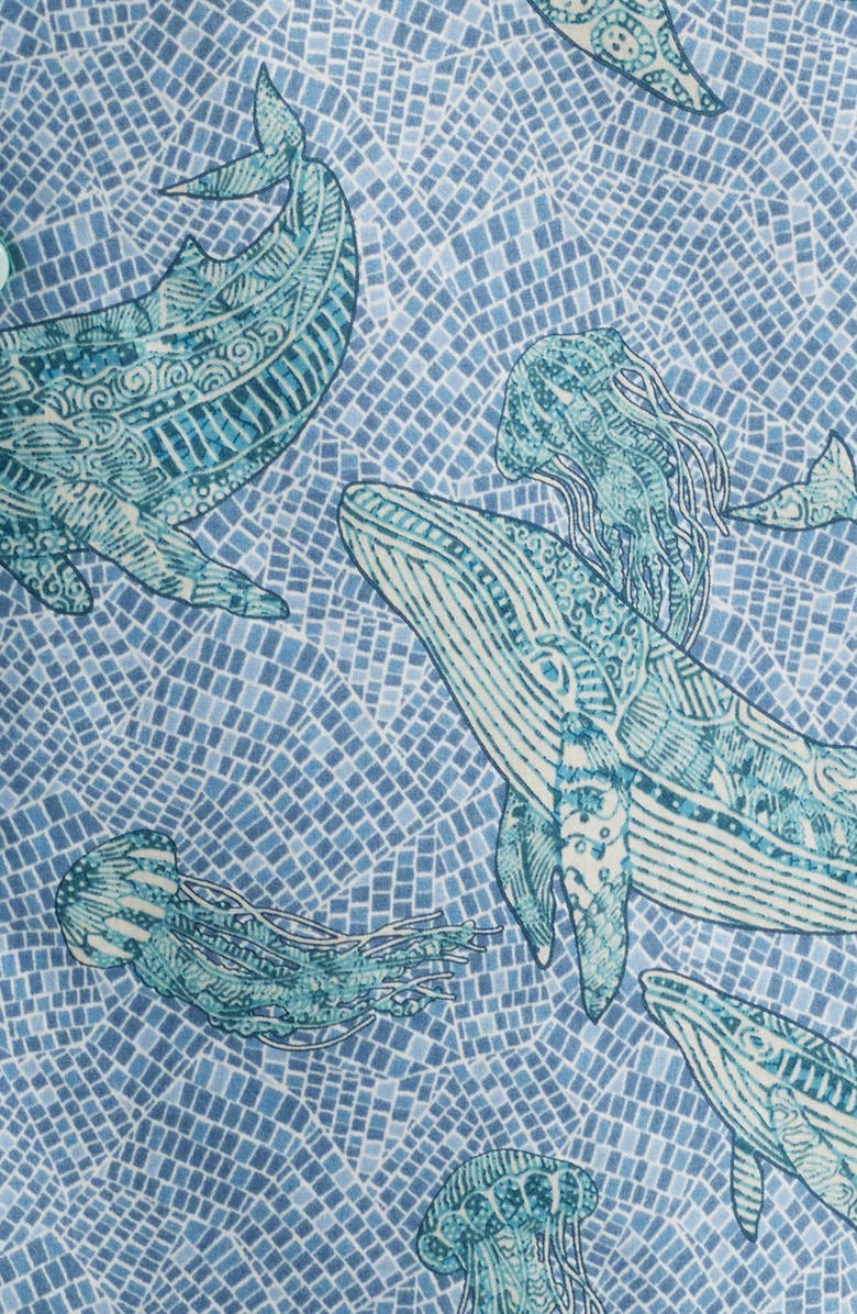 Tori Richard Marine Mosaic Button Down Shirt, Alternate, color, Seaspray