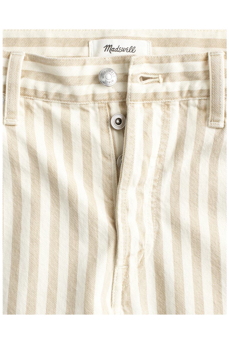 The Darted Airy Denim Barrel Leg Jeans, Alternate, color, KHAKI SAND STRIPE