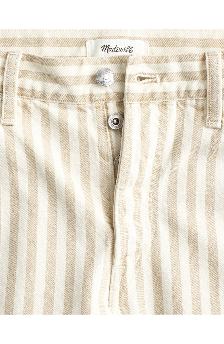 Madewell The Darted Airy Denim Barrel Leg Jeans, Alternate, color, Khaki Sand Stripe