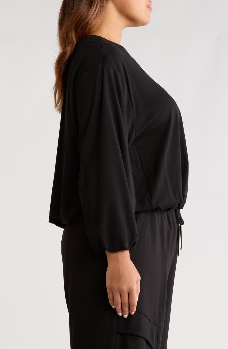 Wit & Wisdom Blouson Knit Top, Alternate, color, Black