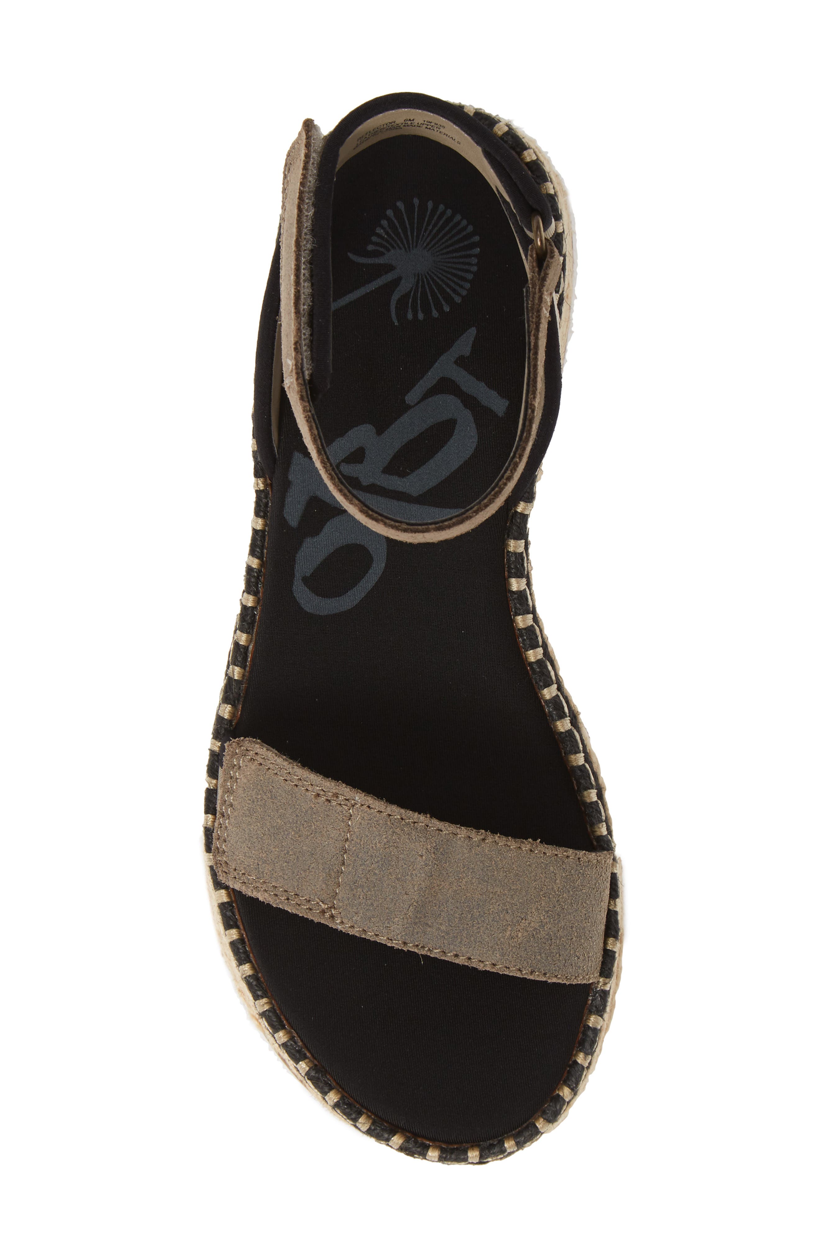Reflector Espadrille Platform Sandal, Alternate, color, STONE FABRIC