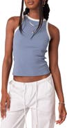 EDIKTED Contrast Rib Tank Top