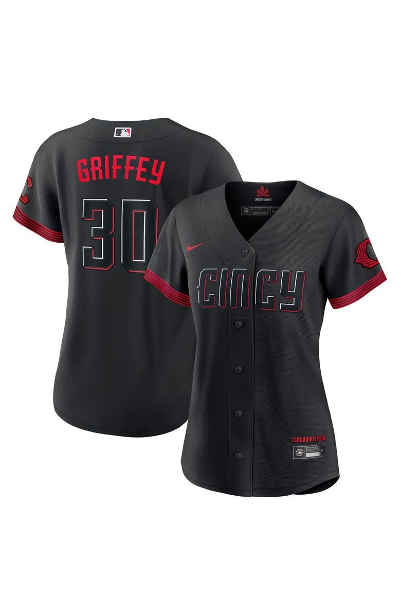 Nike Women's Nike Ken Griffey Jr. Black Cincinnati Reds City Connect Replica Player Jersey, Main, color, Black