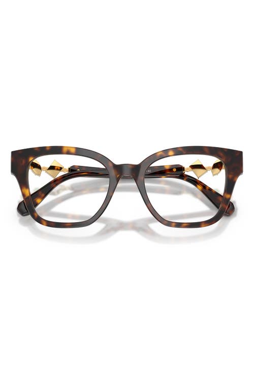 Swarovski 52mm Square Optical Glasses In Brown