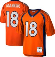 Mitchell & Ness Men's Mitchell & Ness Peyton Manning Orange Denver Broncos Big & Tall 2015 Retired Player Replica Jersey