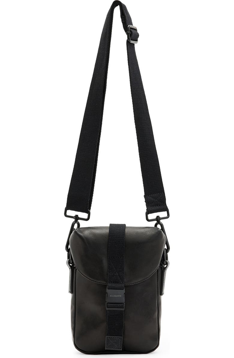 AllSaints Juan Leather Crossbody Bag, Main, color,