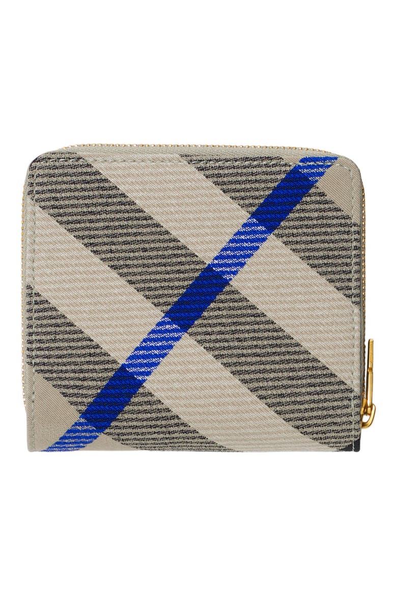 Check Jacquard Compact Zip Wallet, Alternate, color, LICHEN