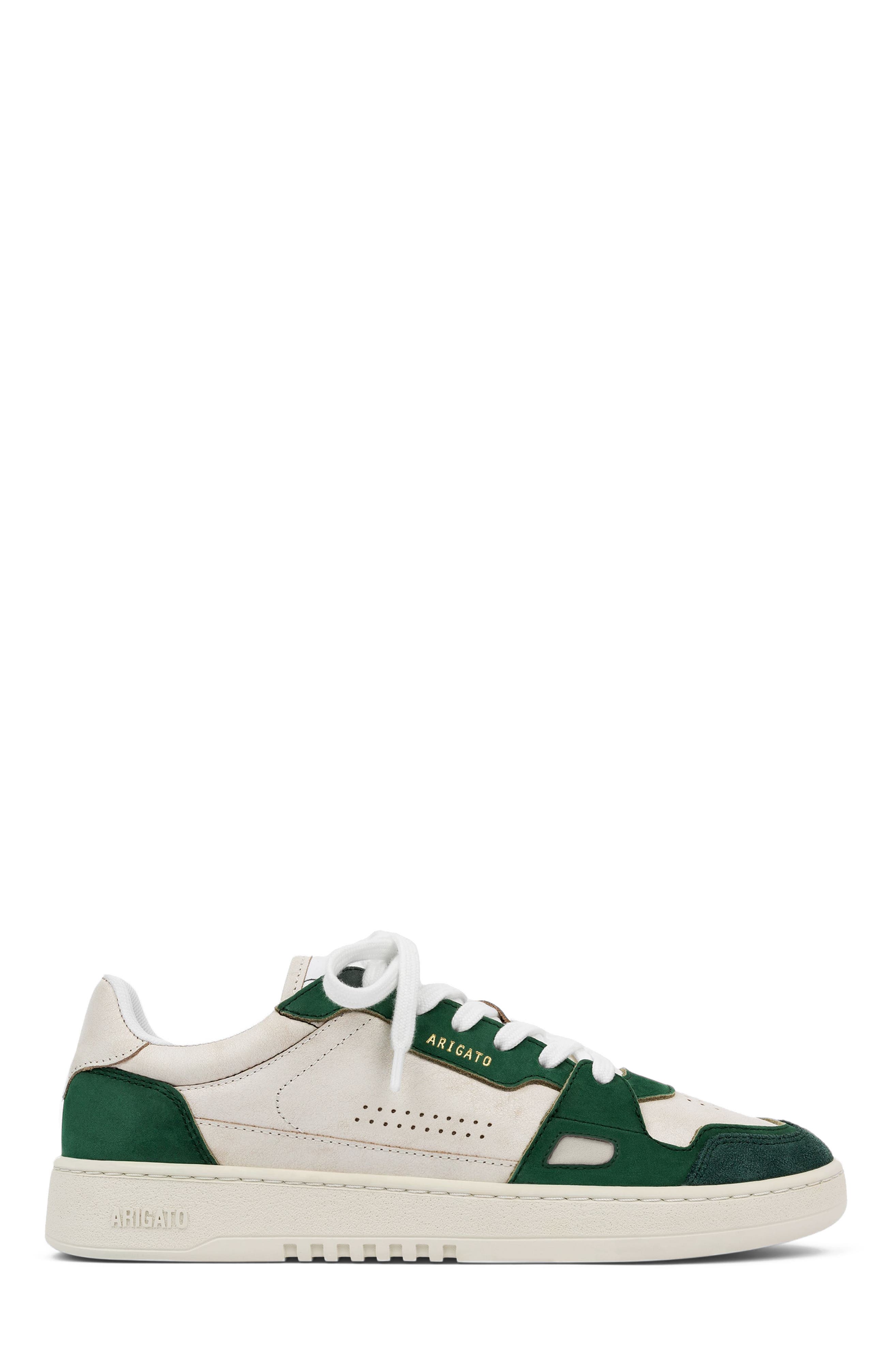 Axel Arigato Dice Lo Cracked Leather Sneaker, Alternate, color, White/Kale Green
