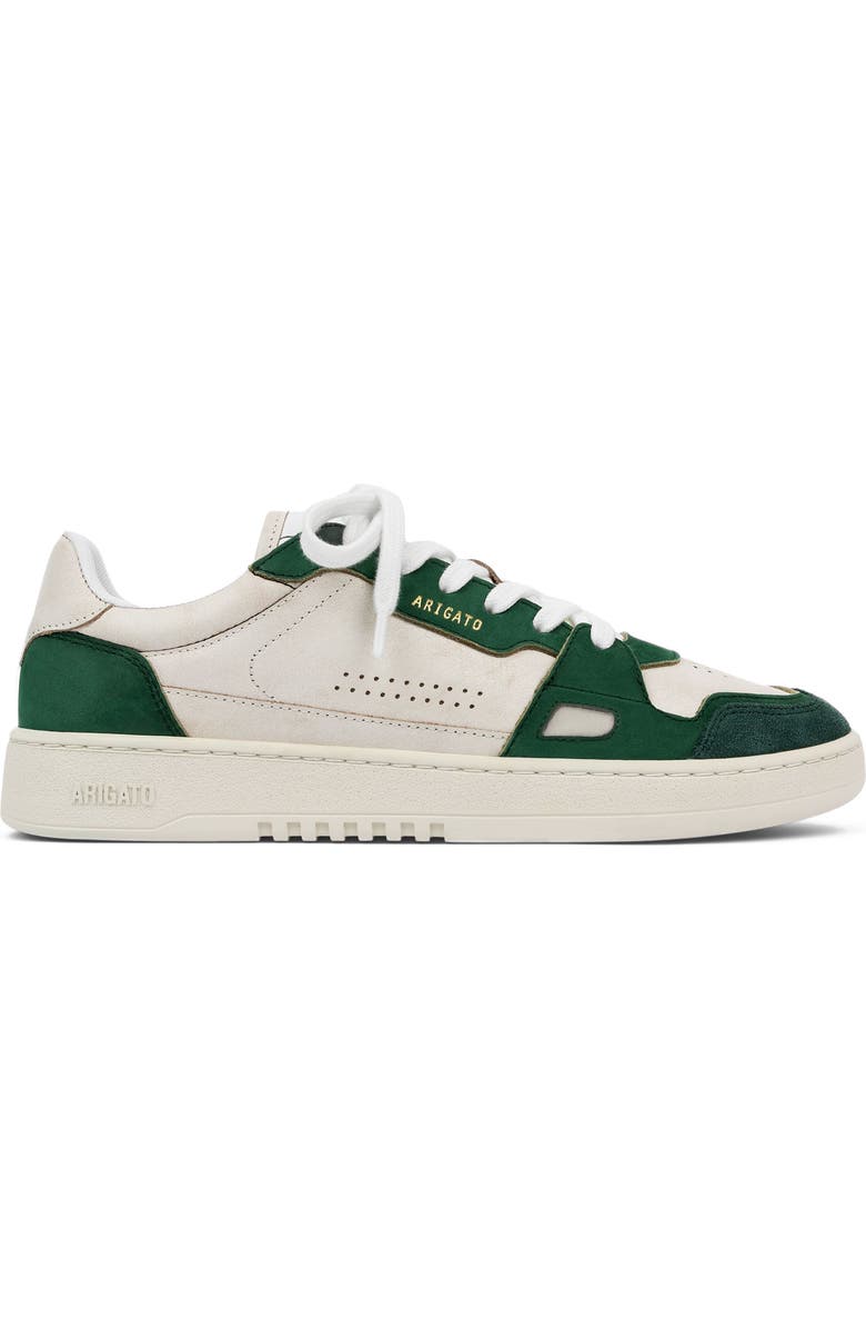 Axel Arigato Dice Lo Cracked Leather Sneaker, Alternate, color, White/Kale Green