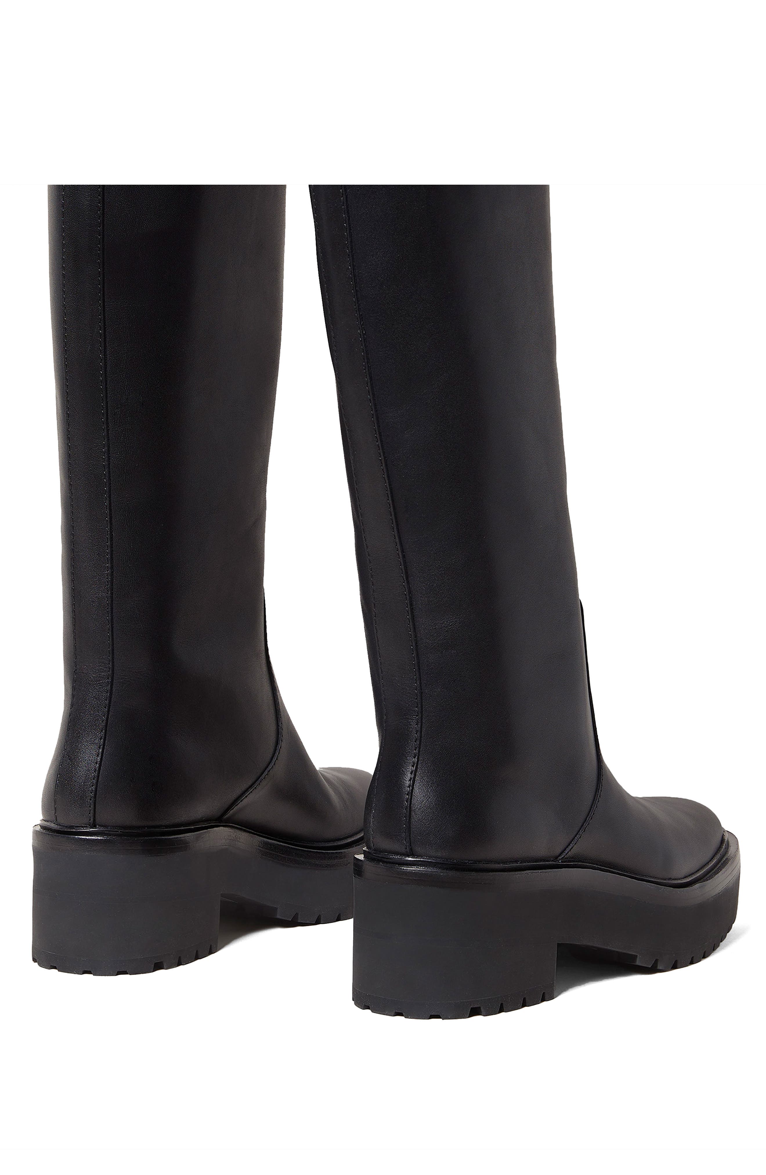 Loeffler Randall Carlee Lug Sole Combat Boot, Alternate, color, Black