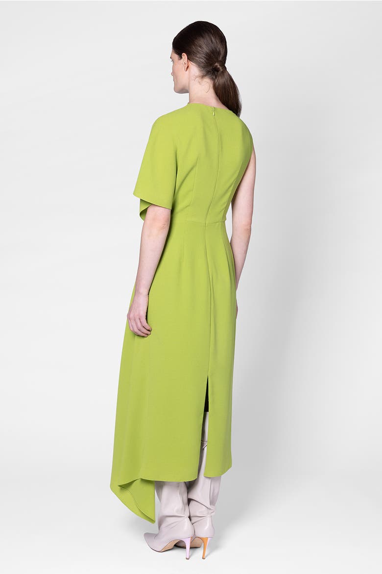 Asymetric Crepe Elva Dress, Alternate, color, Meadow