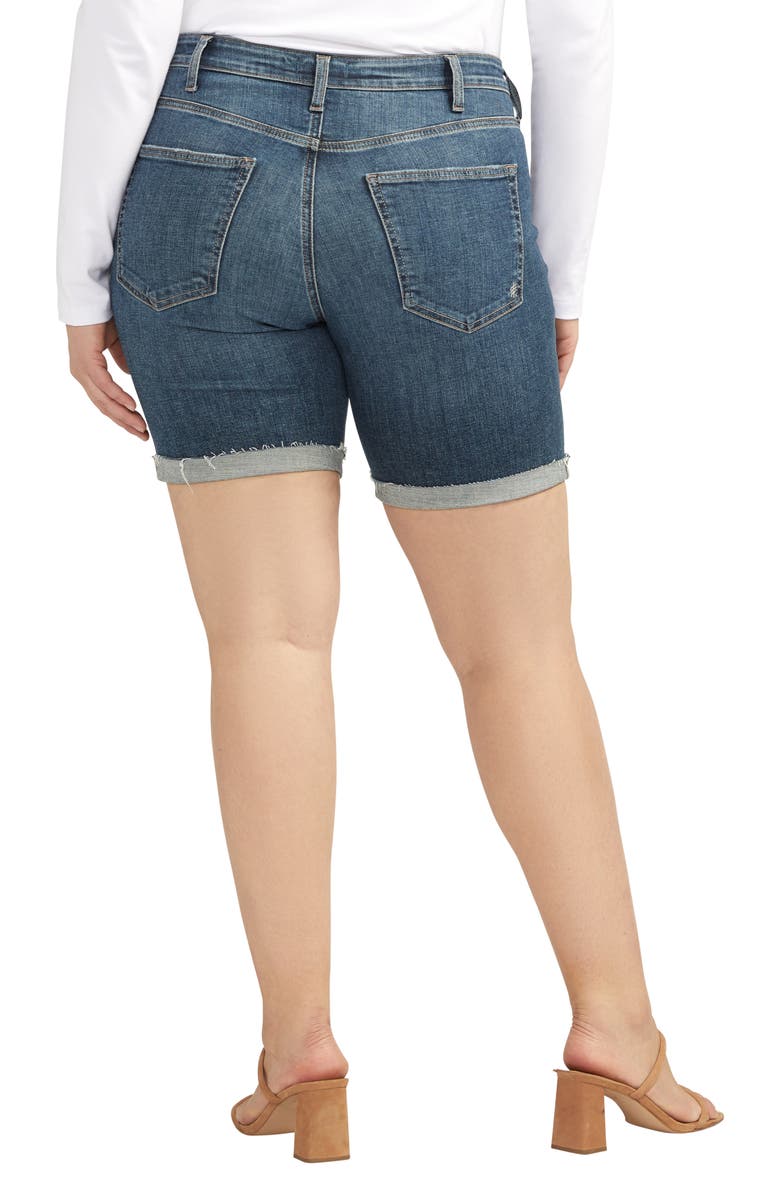 Silver Jeans Co. Sure Thing High Waist Cutoff Denim Shorts, Alternate, color, 