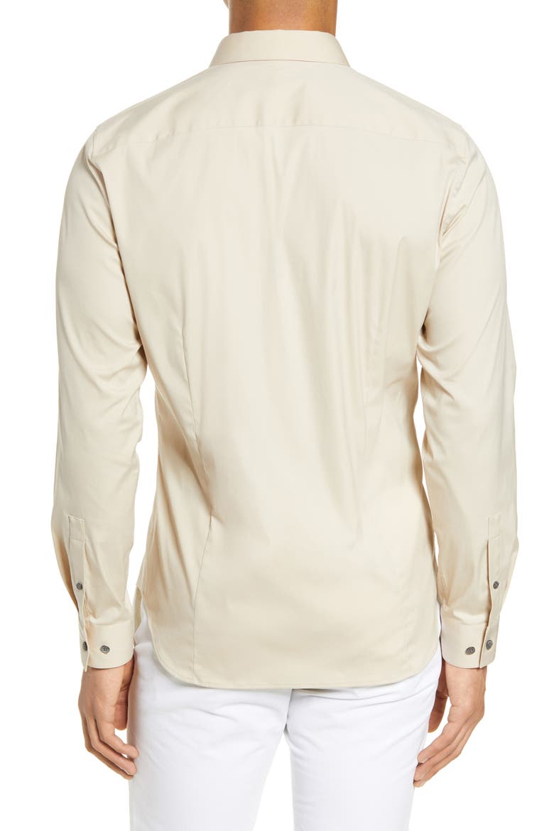 Sylvain Slim Fit Button-Up Dress Shirt, Alternate, color, MUSLIN