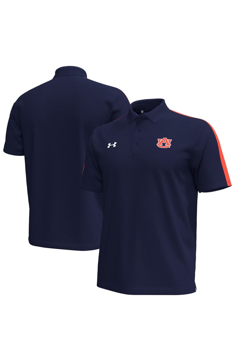 Under Armour Men's Under Armour Navy Auburn Tigers Pinnacle Performance Polo, Alternate, color, Navy
