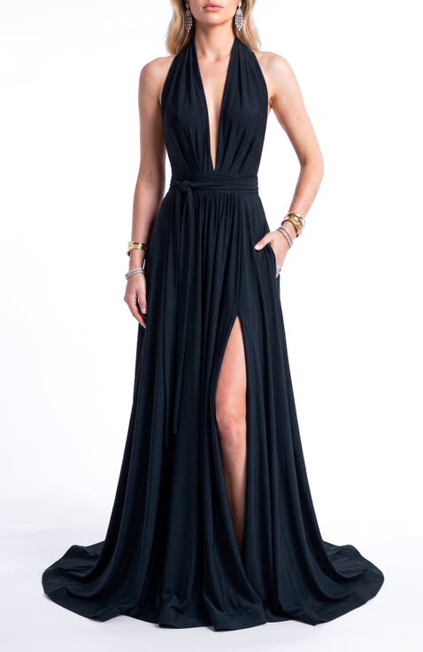 Infinite Convertible Halter Neck A-Line Evening Gown