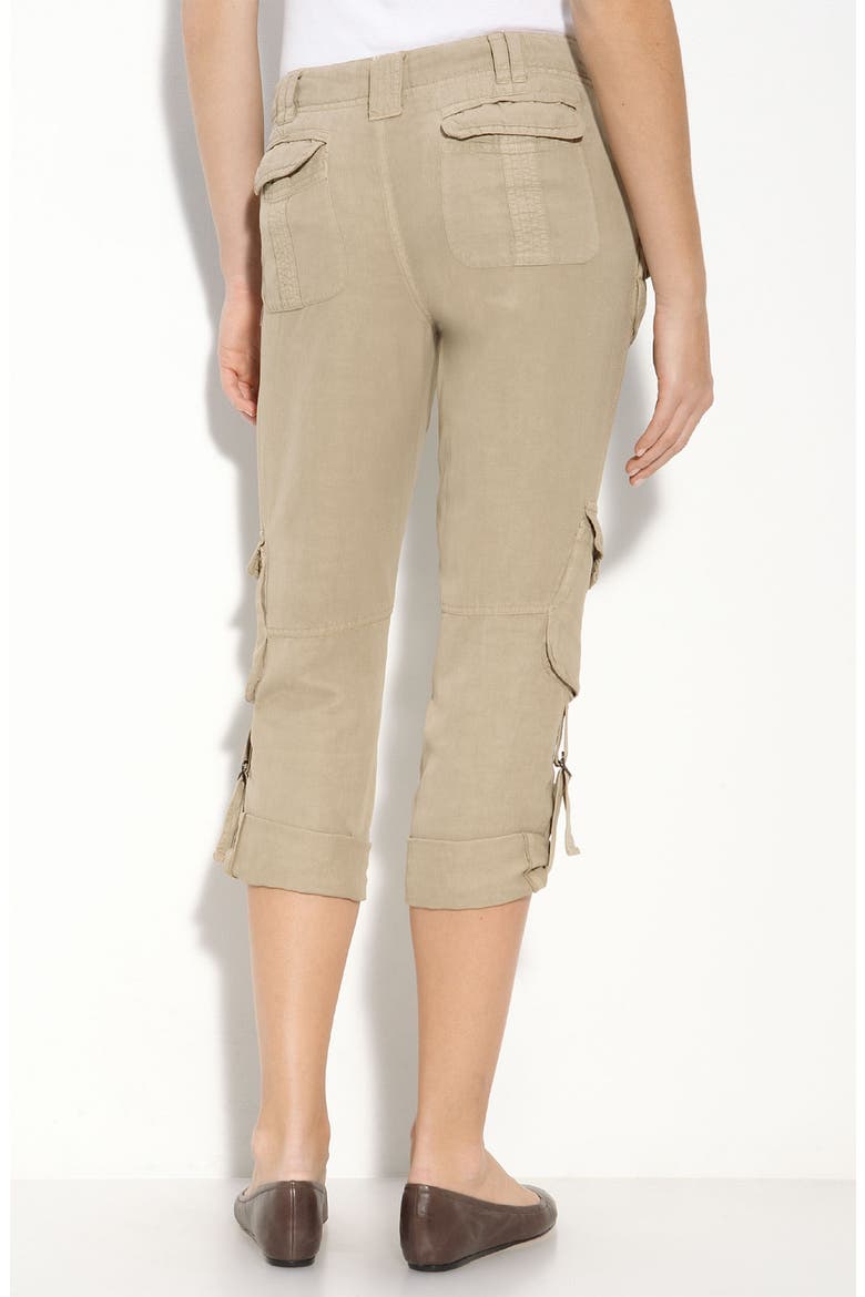 Silk & Linen Cargo Pants, Alternate, color, CHINCHILLA
