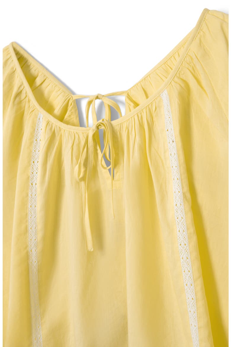 Maura Lace Trim Top, Alternate, color, BUTTER