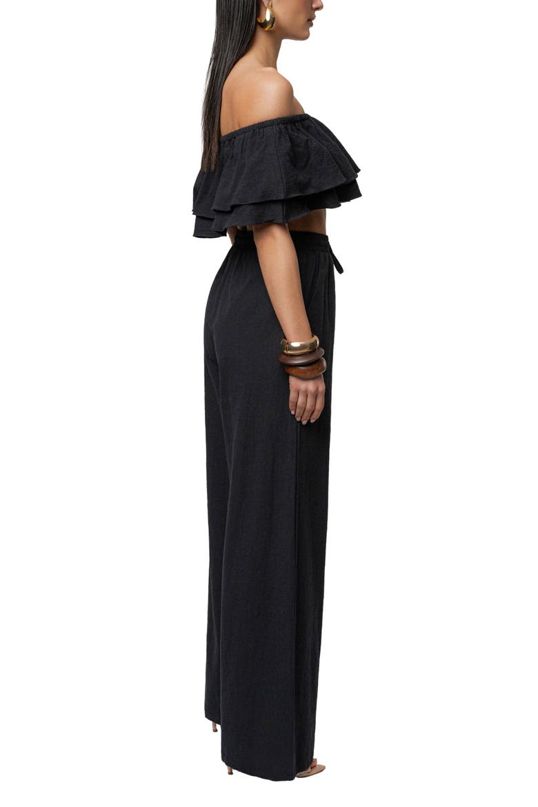 Marina Two-Piece Pant Set, Alternate, color, Black