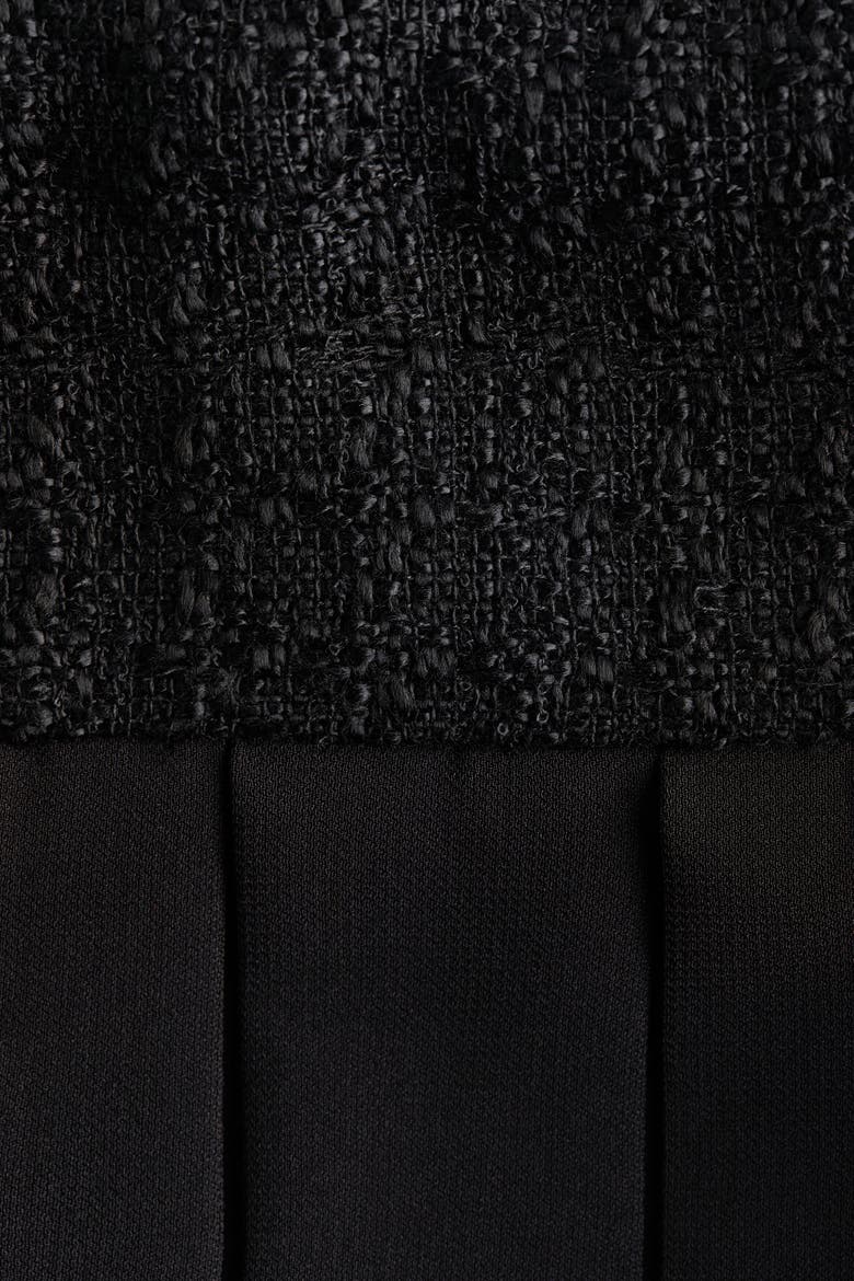 Belted Bouclé Dress, Alternate, color, Black