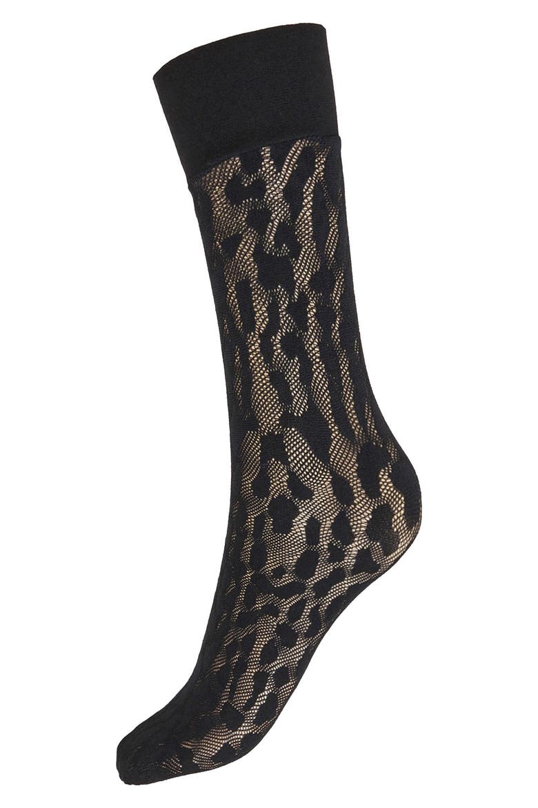 Reptile Knit High Socks, Alternate, color, BLACK