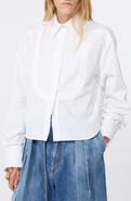 SPORTMAX Boxy Cotton Poplin Button-Up Shirt