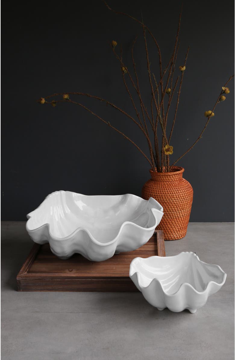 BEATRIZ BALL Collection VIDA Ocean Shell Large Bowl, Alternate, color, White