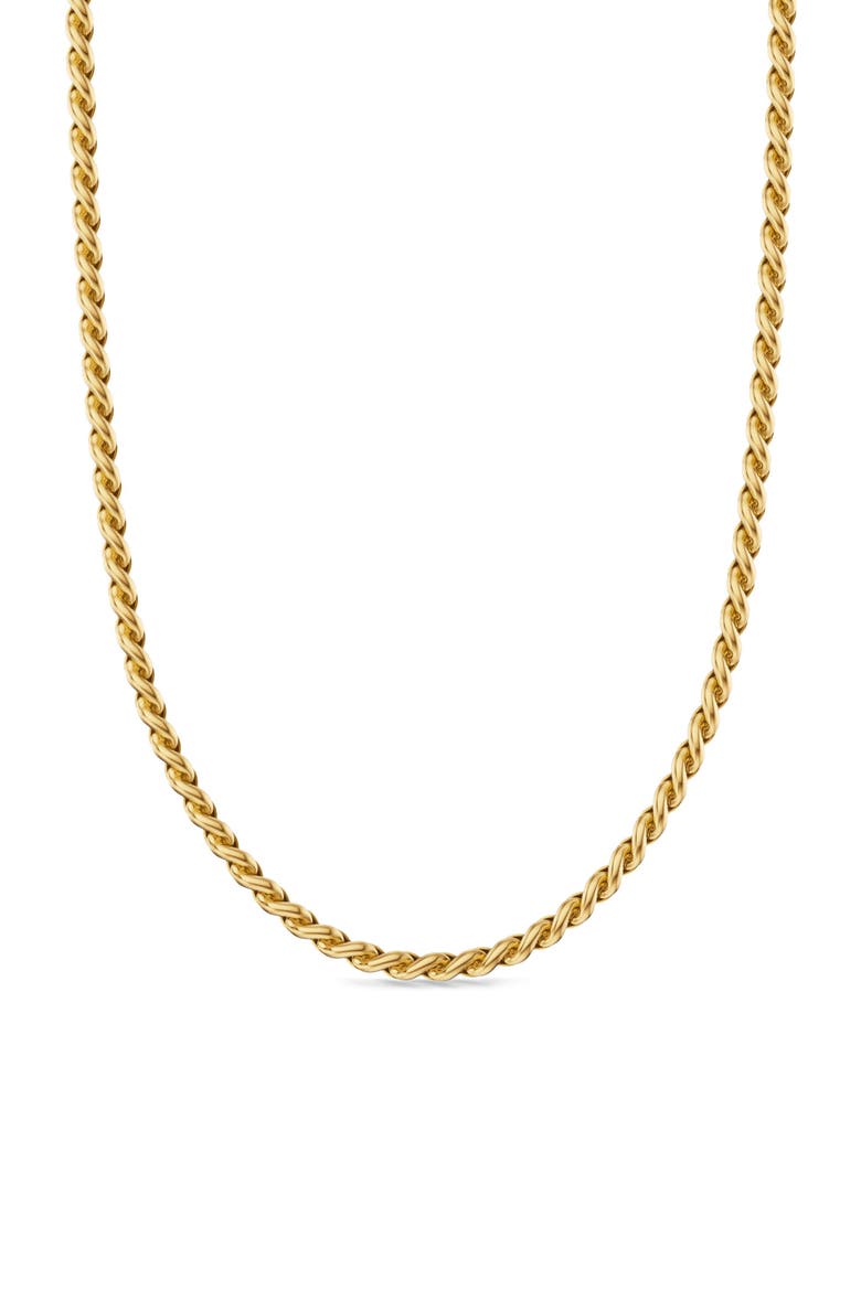 Sculpted Cable 18k Gold Chain Necklace, 3.7mm, Main, color, GOLD