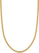 David Yurman Sculpted Cable 18k Gold Chain Necklace, 3.7mm
