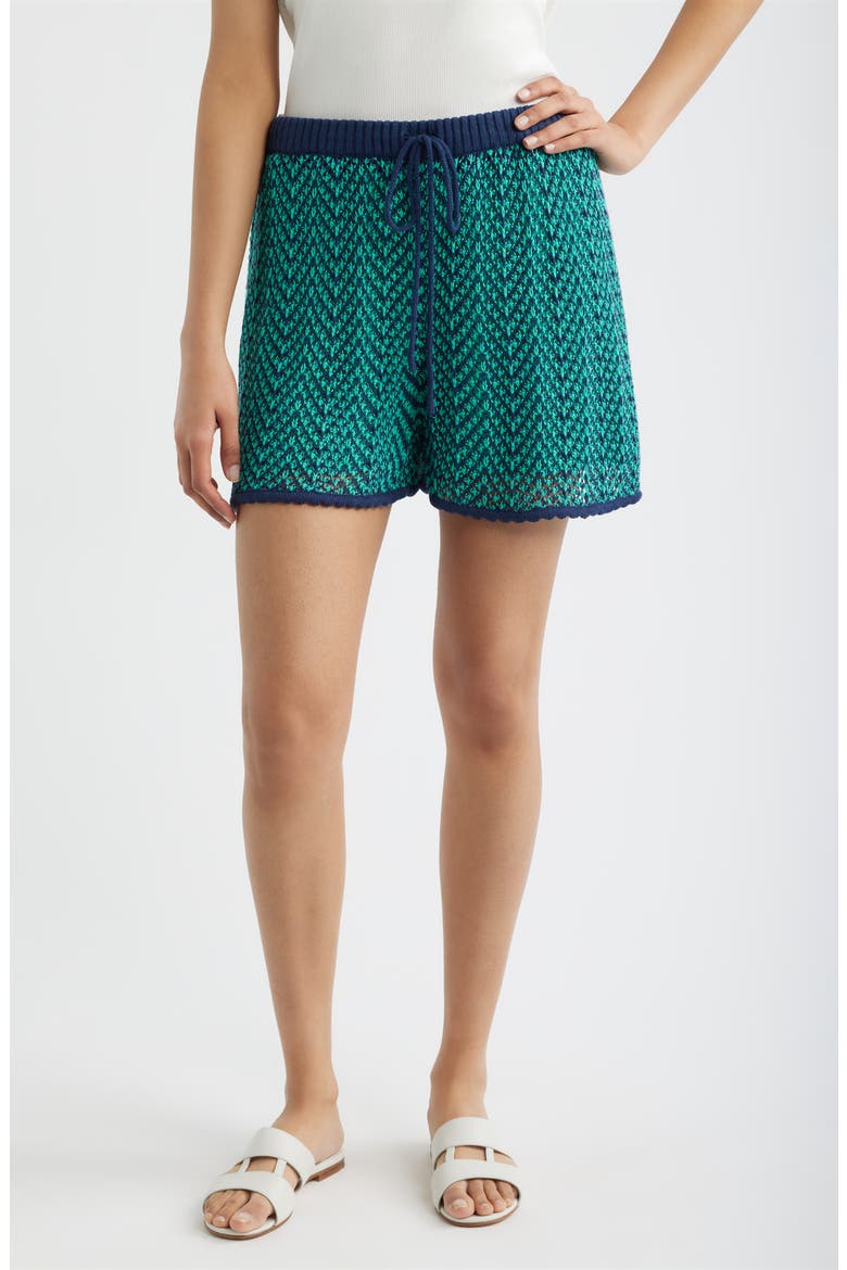 Open Stitch Shorts, Main, color, KELLY