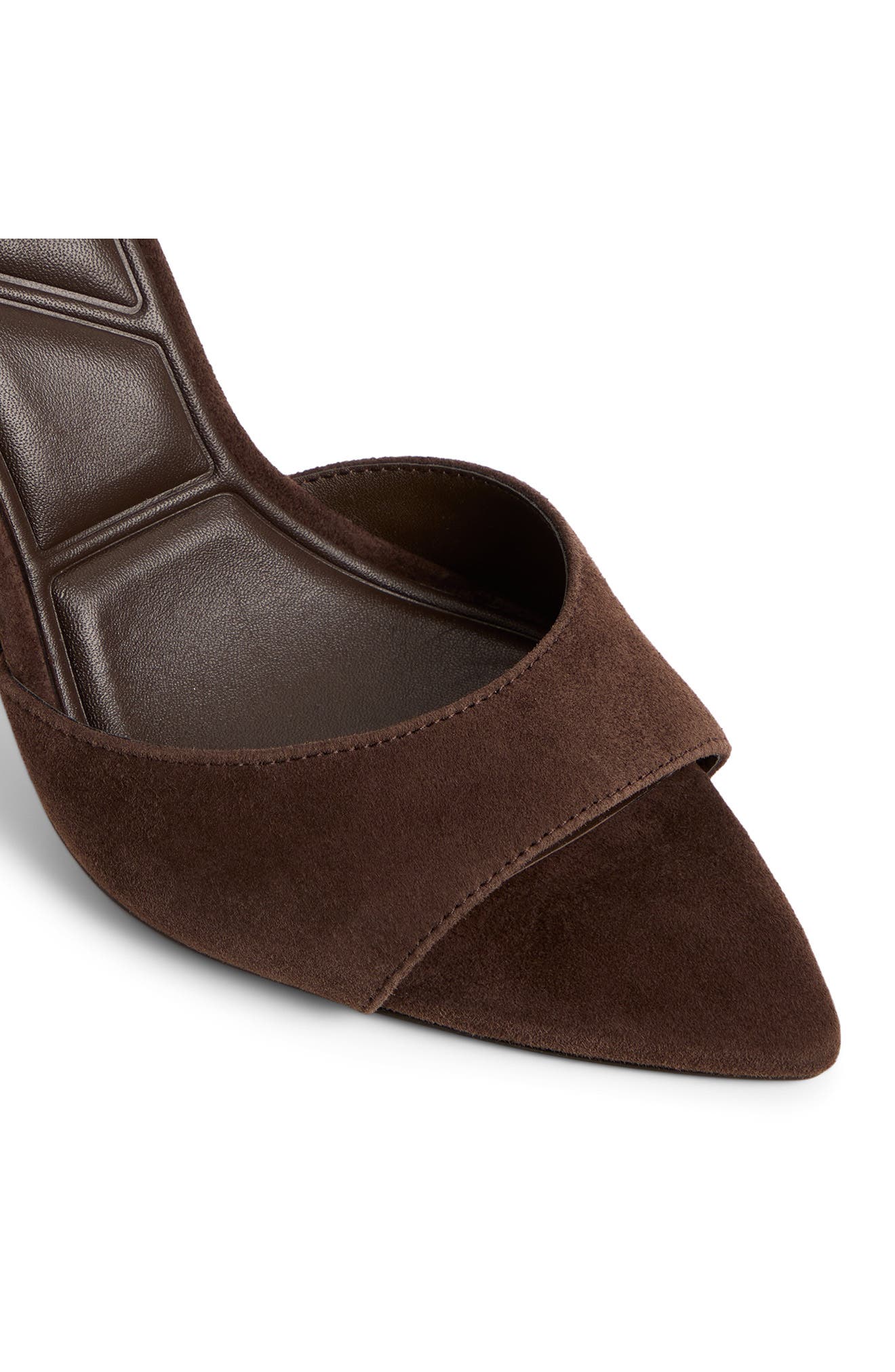 Medeza Ankle Strap Pointed Toe Sandal, Alternate, color, DARK BROWN